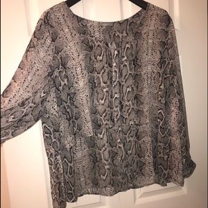 NY Collection snake skin pattern blouse 3x